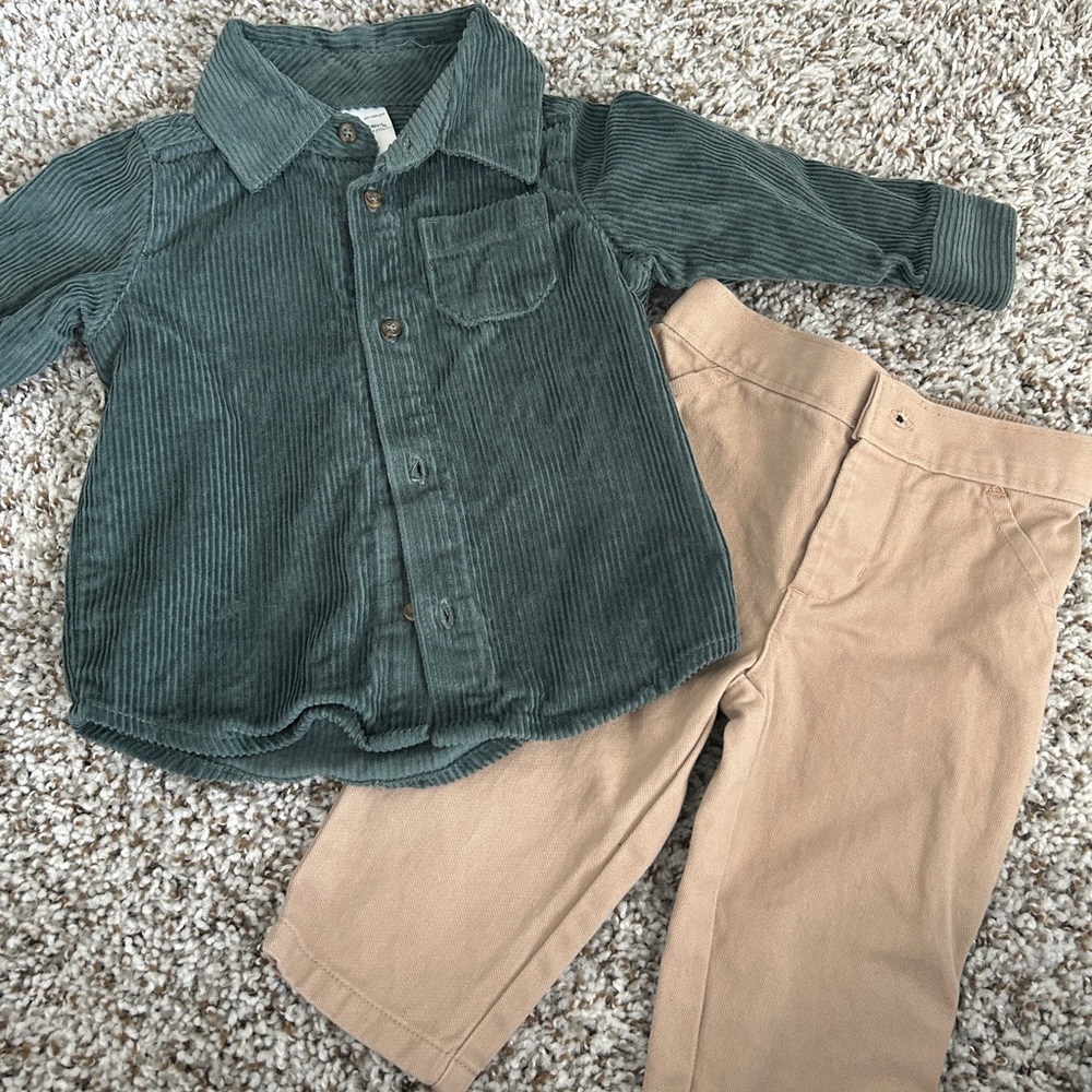 Carter's Olive Corduroy Shirt